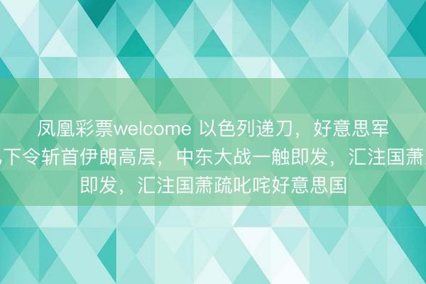 凤凰彩票welcome 以色列递刀,好意思军磨剑!特朗普已下令斩首伊朗高层,中东大战一触即发,汇注国萧疏叱咤好意思国