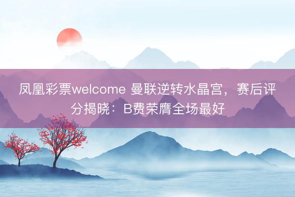 凤凰彩票welcome 曼联逆转水晶宫,赛后评分揭晓:B费荣膺全场最好