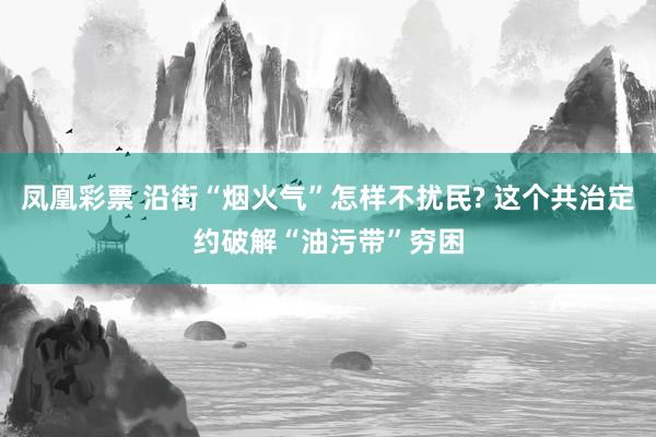 凤凰彩票 沿街“烟火气”怎样不扰民? 这个共治定约破解“油污带”穷困
