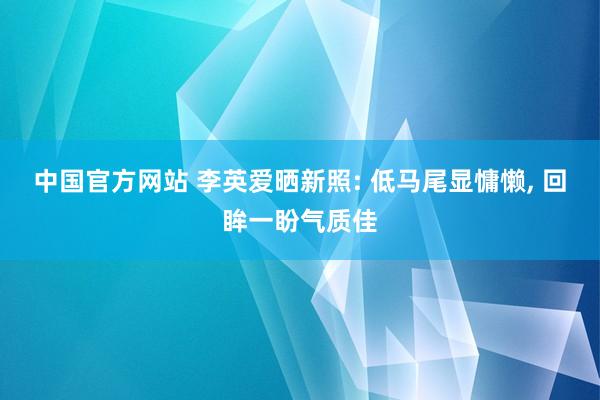 中国官方网站 李英爱晒新照: 低马尾显慵懒， 回眸一盼气质佳