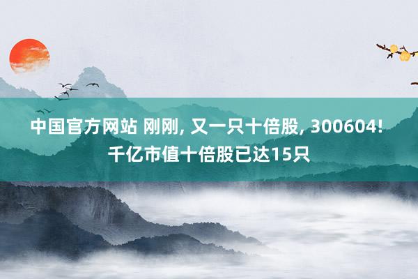 中国官方网站 刚刚, 又一只十倍股, 300604! 千亿市值十倍股已达15只