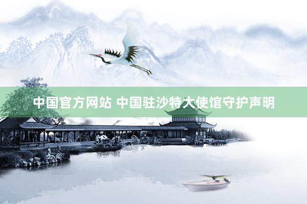 中国官方网站 中国驻沙特大使馆守护声明