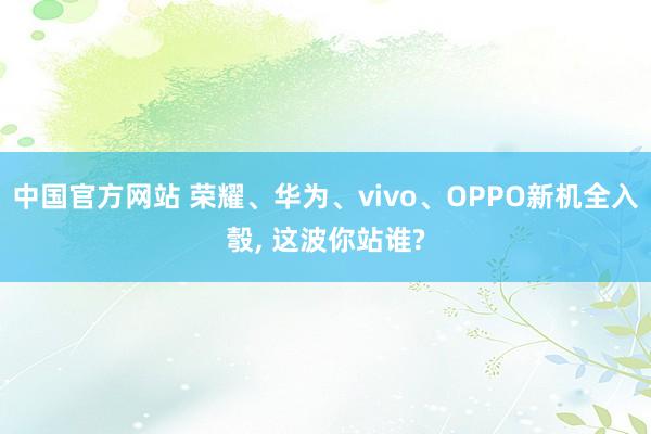 中国官方网站 荣耀、华为、vivo、OPPO新机全入彀, 这波你站谁?