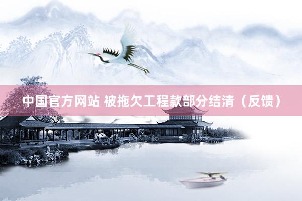 中国官方网站 被拖欠工程款部分结清（反馈）