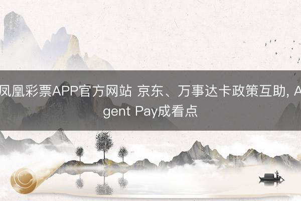 凤凰彩票APP官方网站 京东、万事达卡政策互助， Agent Pay成看点