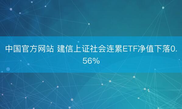 中国官方网站 建信上证社会连累ETF净值下落0.56%