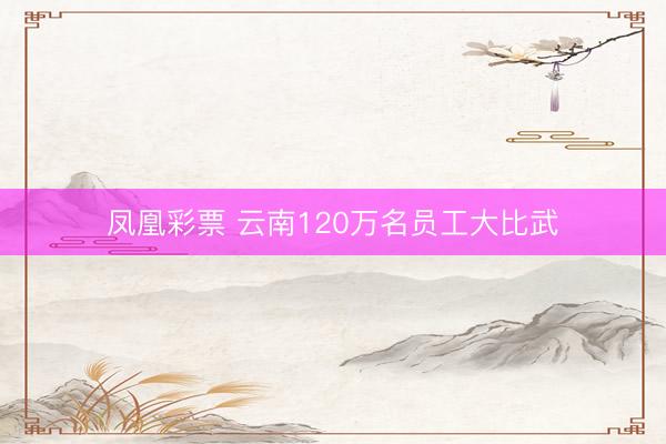 凤凰彩票 云南120万名员工大比武